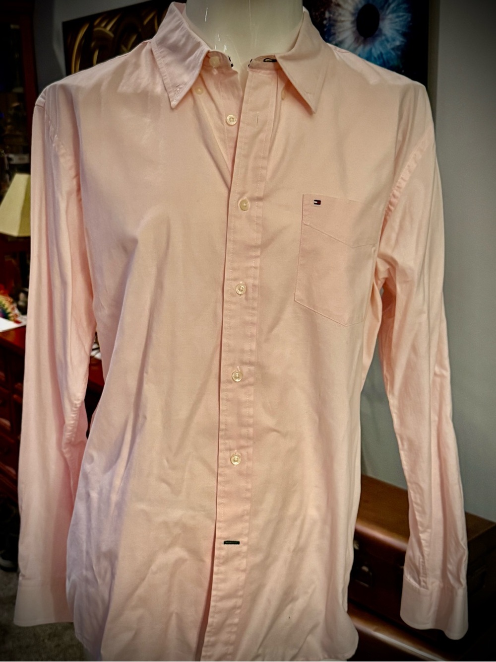 Tommy Hilfiger Men’s Light Pink Button-Down Shirt